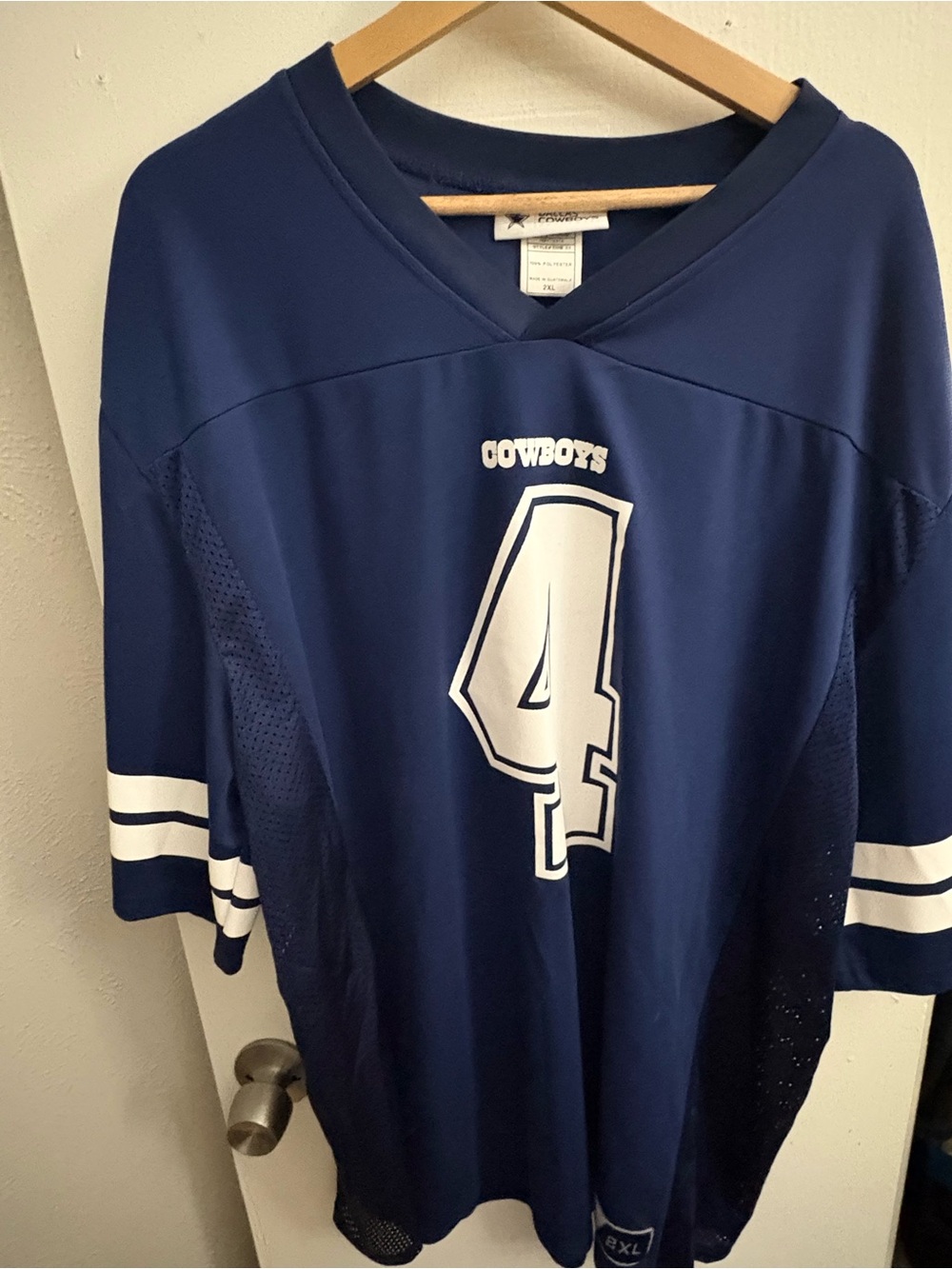 NFL Dallas Cowboys Navy Football Jersey Top